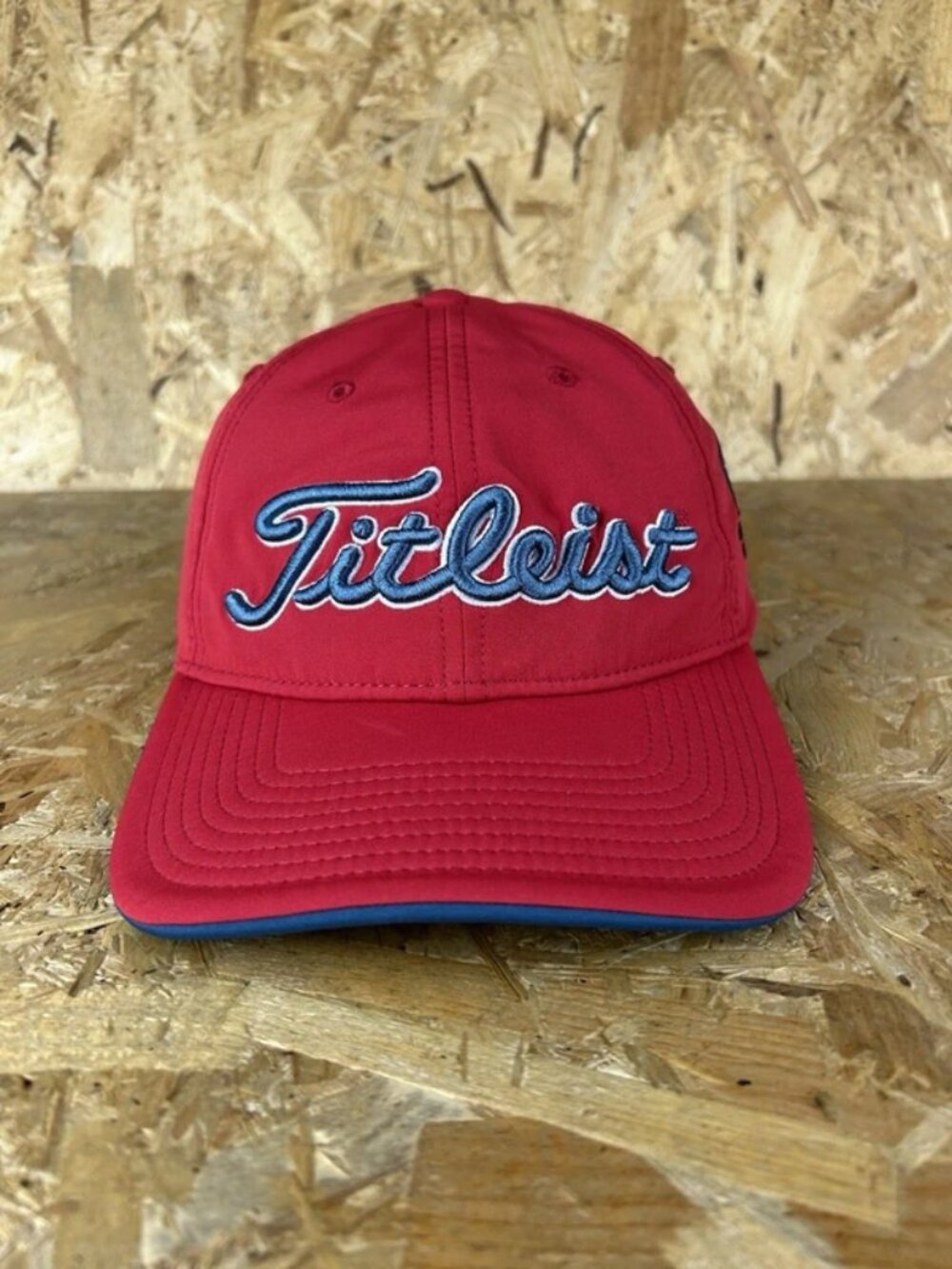Titleist Golf Hat Cap Spell Out Punta Blanca Adjustable Strapback Red One Size